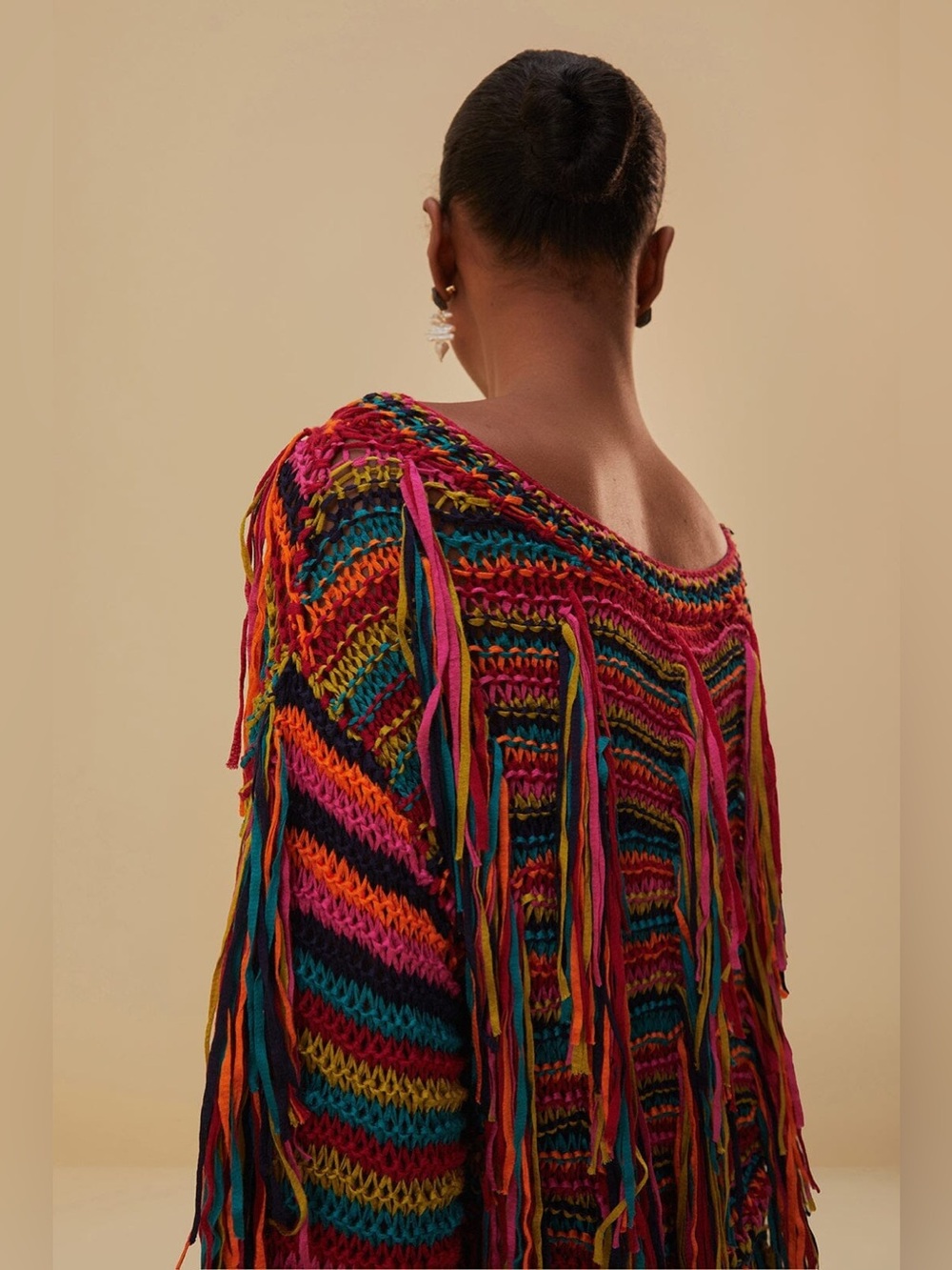 Farm Rio Colorful Stripes Knit Sweater - Picture 3 of 7